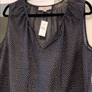 NWT LOFT Polka Dot Top